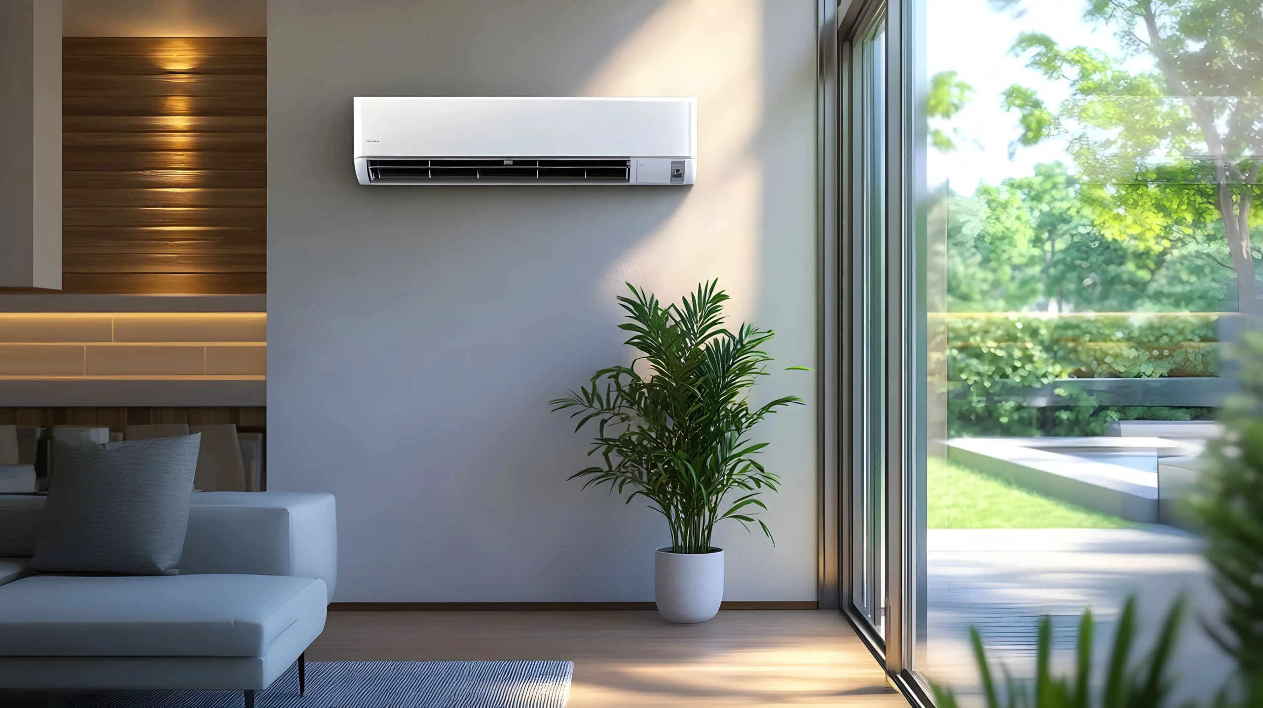 Technician improving indoor air quality equipment during spring allergy season