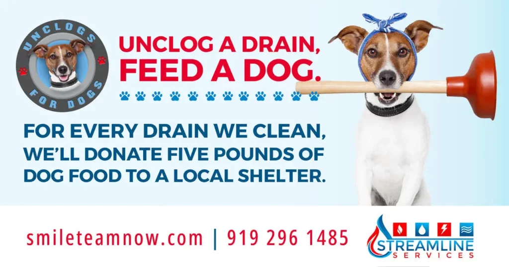 Banner Ad Unclogged For Dogs Blue - Streamline Services